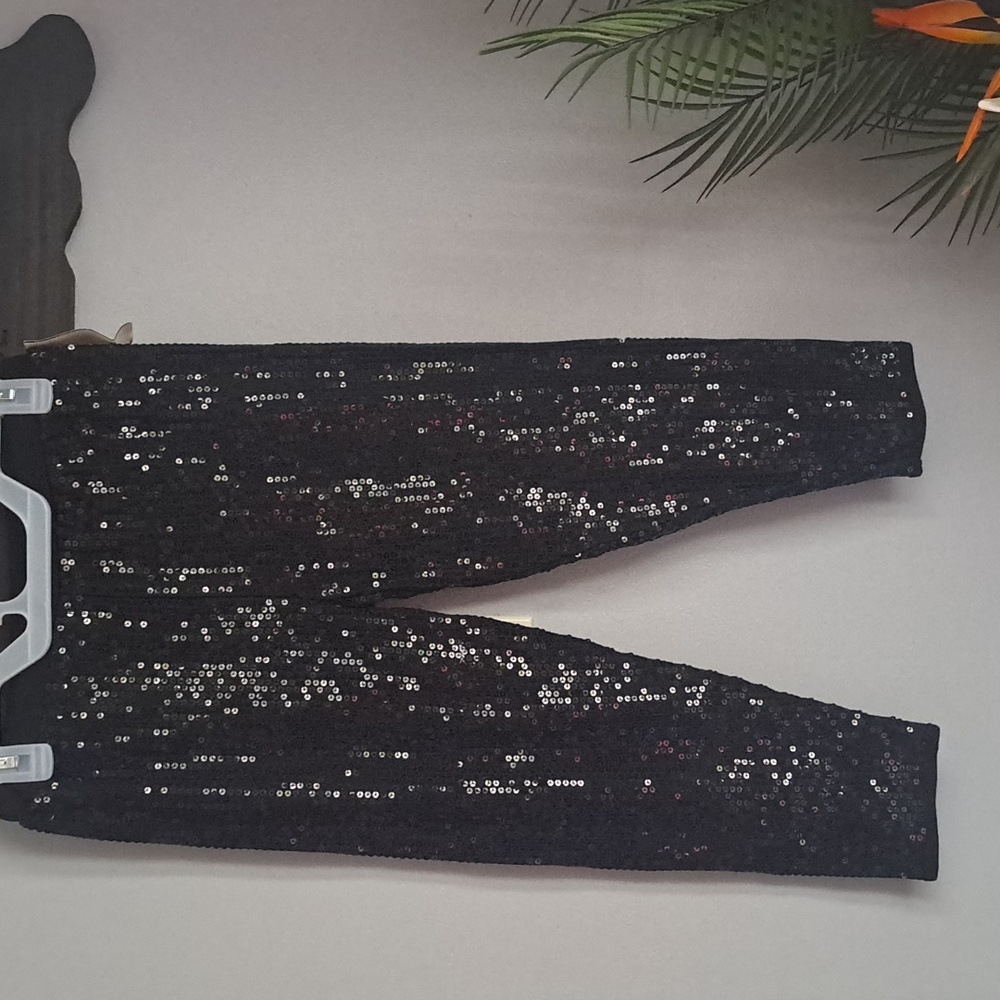 Sequin Leggings Size XL Inseam:20" Waist 14"- 19" #New